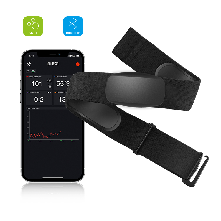 Heart Rate Monitor Chest Strap Ant+ - Pasek monitorujący tętno BLE5.0 ANT+ z