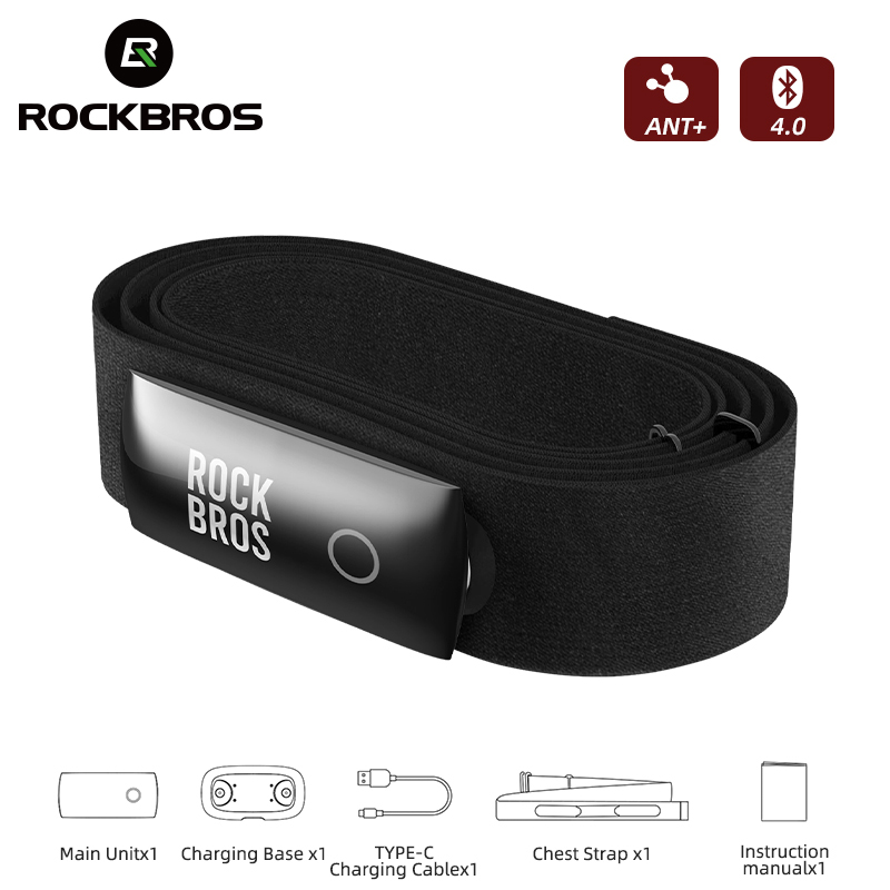 Heart Rate Monitor Chest Strap Ant+ - Czujnik tętna ROCKBROS H828 Bluetooth ANT+