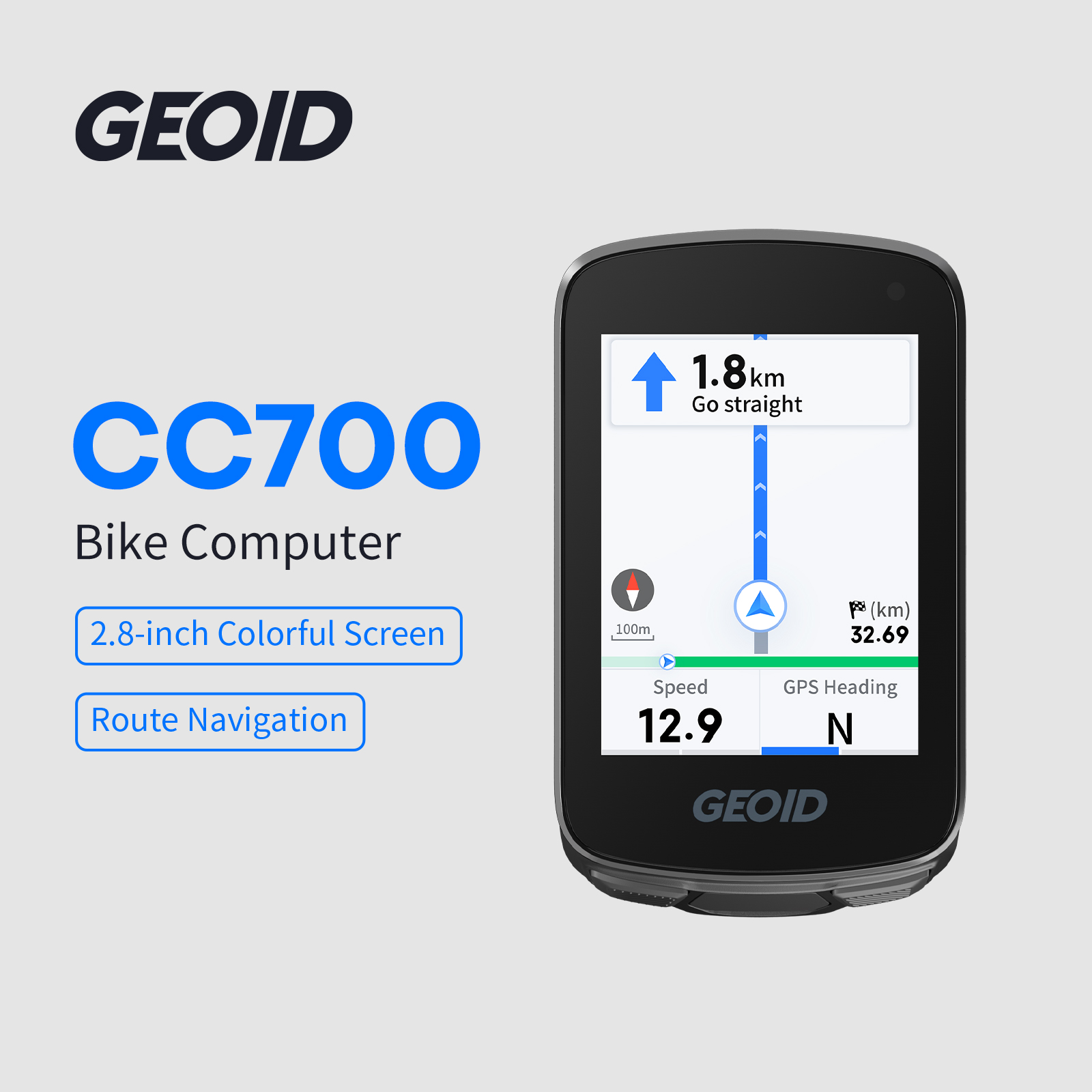Komputer rowerowy GEOID CC700  – Bike Computer Gps Navigation Map recenzja i cena