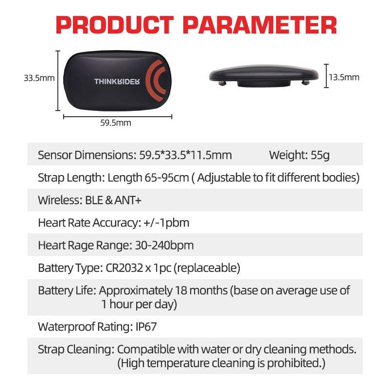 Monitor pracy serca ThinkRider – Heart Rate Monitor Chest Strap Ant+ recenzja i cena