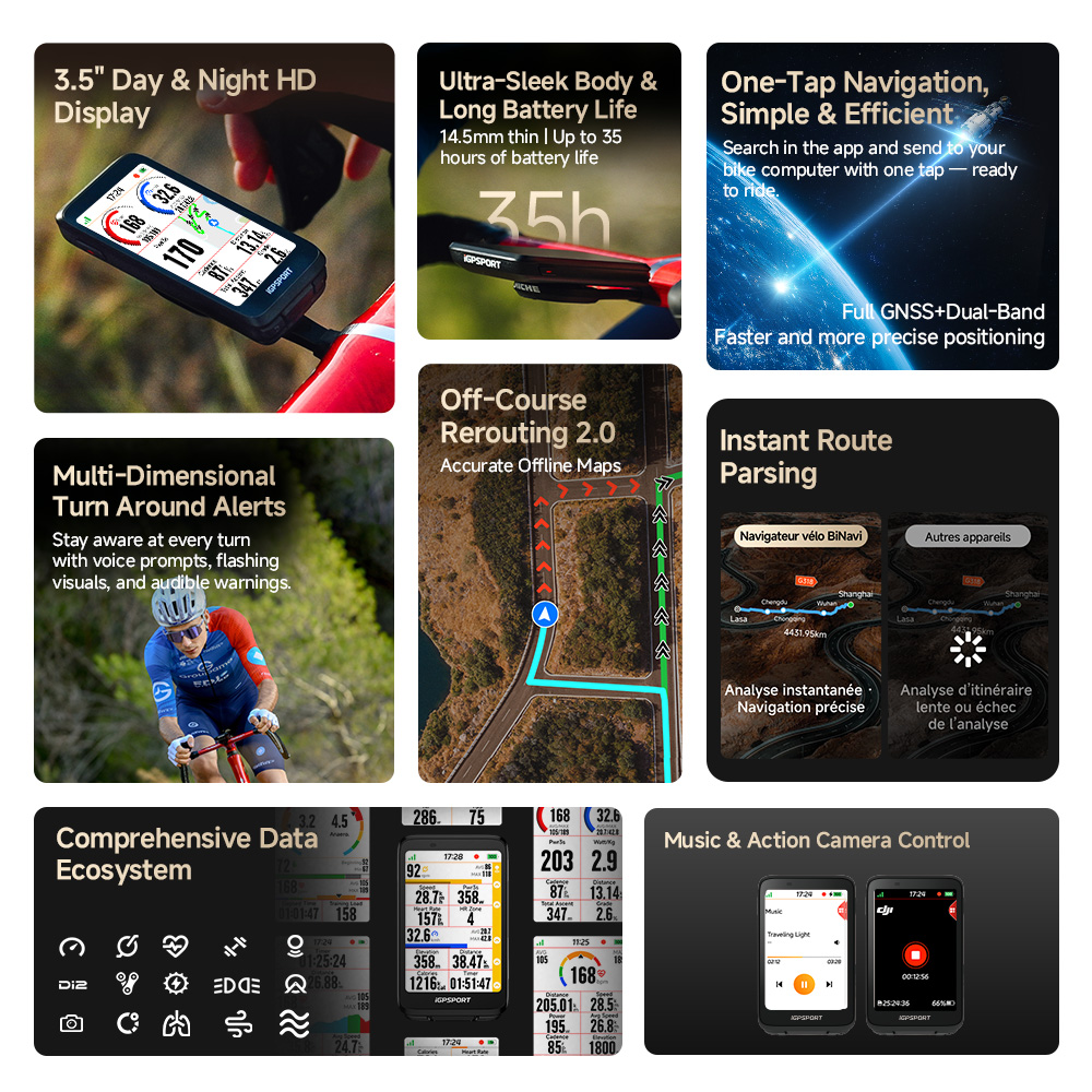 iGPSPORT BiNavi Komputer rower – Bike Computer Gps Navigation Map recenzja i cena